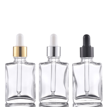 Free Sample Empty 15Ml 30Ml 30 Ml 50Ml 100Ml 100 Ml Square Clear Black Glass Bottle With Dropper